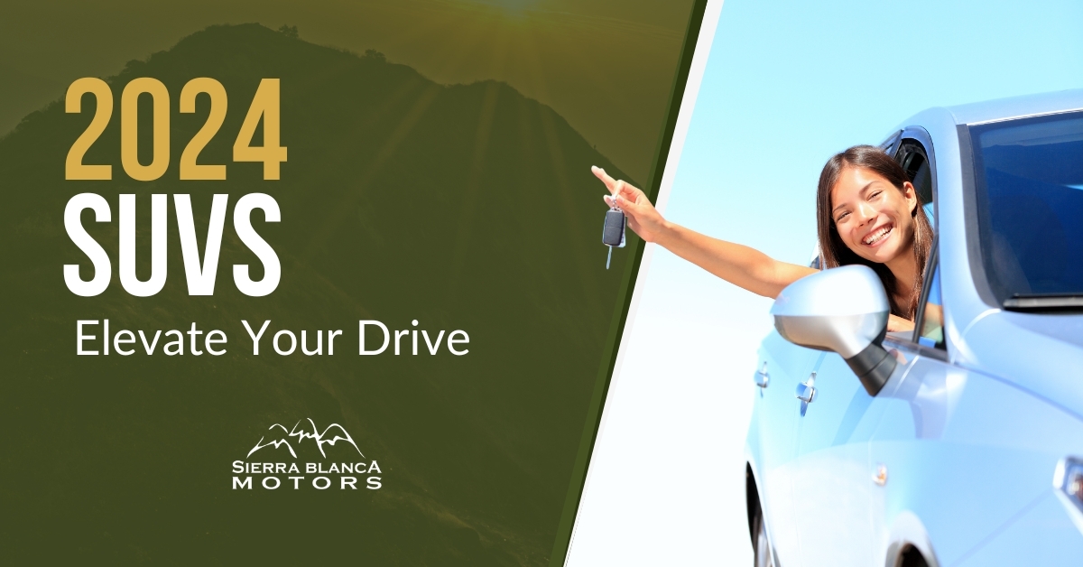 A Woman Sticking Her Head Out a Car Window Holding a Set of Keys | Elevate Your Drive | 2024 SUVs For Sale at Sierra Blanca Motors
