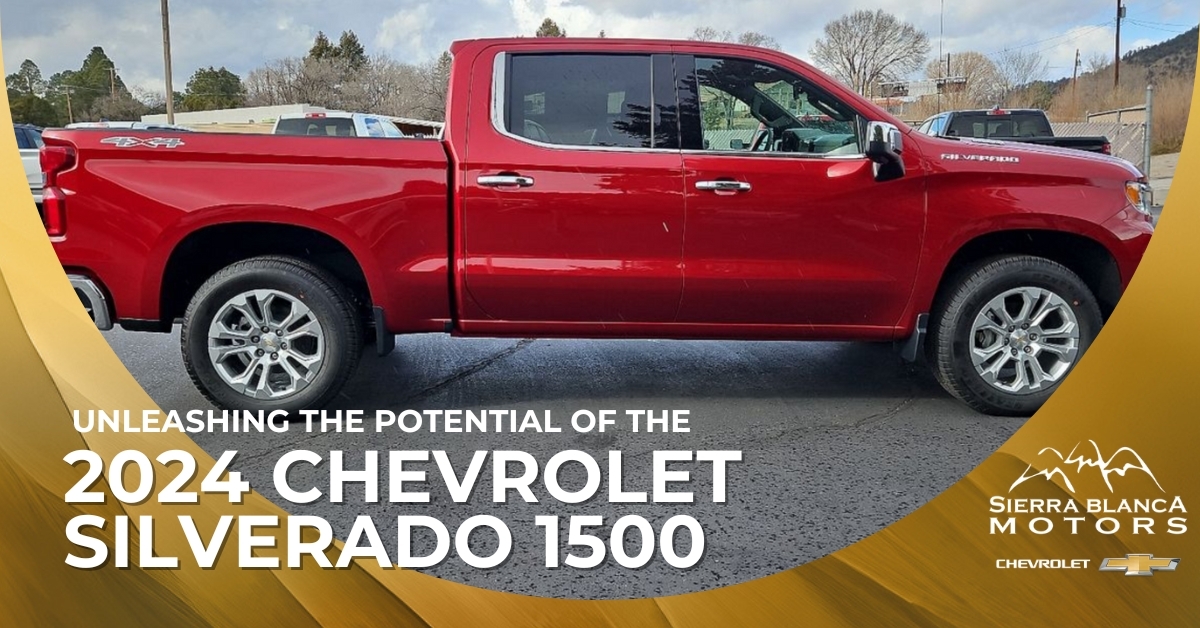 Side View of a Red 2024 Chevrolet Silverado 1500 Parked at Sierra Blanca Motors in Ruidoso, NM | Unleashing the Potential of the 2024 Chevrolet Silverado 1500
