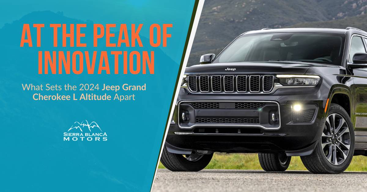 2024 Jeep Grand Cherokee Parked With a Grassy Mountain Background | A The Peak of Innovation | What Sets the 2024 Jeep Grand Cherokee L Altitude Apart | Sierra Blanca Motors