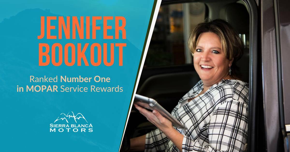 Jennifer Bookout Ranked Number One in MOPAR Service Rewards | Sierra Blanca Motors